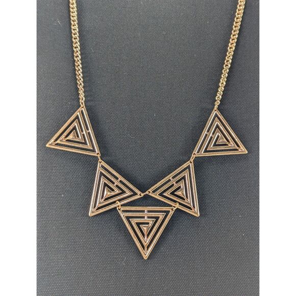 Apt 9 Gold Tone Triangle Necklace NWT - Picture 1 of 16